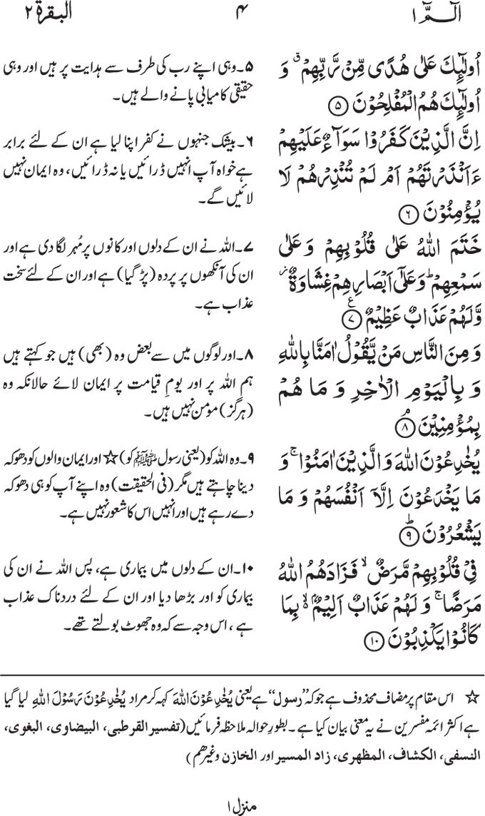 surah baqarah with urdu translation pdf